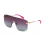JUST CAVALLI Gafas de sol unisex SJC111-99300Y Oversized montura negra lentes grises 99/00/140 mm