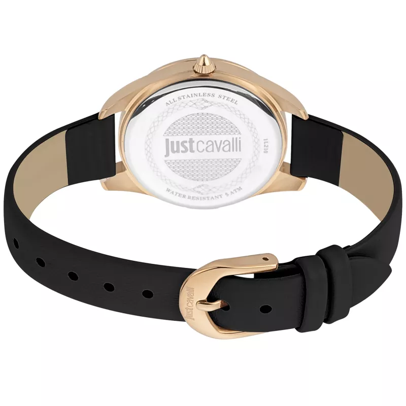 Reloj de mujer JUST CAVALLI JC1L210L0025 32mm cuarzo analógico - esfera plateada, piel marrón