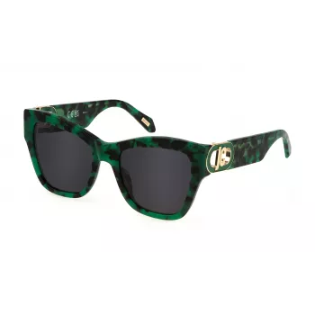 Gafas de sol para mujer JUST CAVALLI SJC037-54092I Havana marrón acetato montura geométrica 54mm