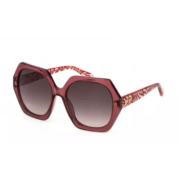 Gafas de sol Just Cavalli para mujer SJC087V5601CK - Montura de acetato negra, lentes de policarbonato grises, 56/17/140 mm