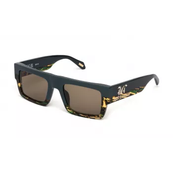 JUST CAVALLI Gafas de sol mujer SJC103V5307RR montura de acetato negra, forma cuadrada, cristales grises degradados, 53 mm
