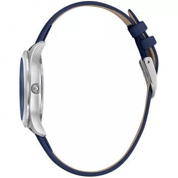 Reloj de mujer JUST CAVALLI JC1L210L0115 32 mm esfera plateada correa de piel blanca