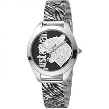 JUST CAVALLI Reloj de mujer JC1L210M0045 32mm plata acero inoxidable correa de malla cuarzo analógico