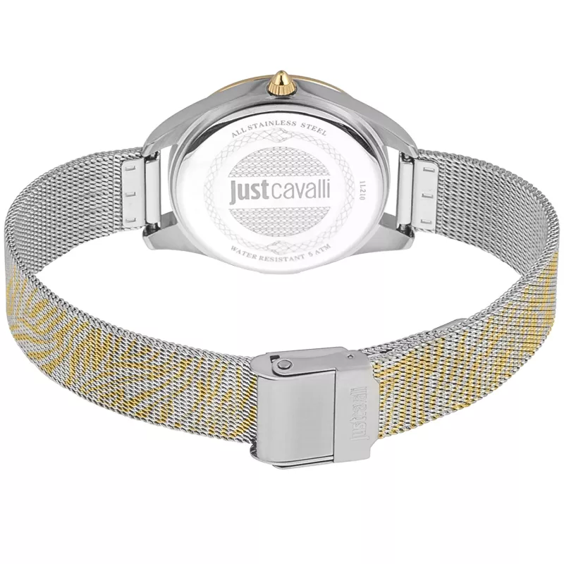 JUST CAVALLI reloj de mujer JC1L210M0065 32mm brazalete de malla milanesa de acero inoxidable plateado