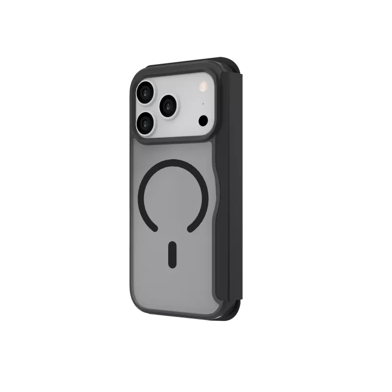 JUST MUST CHAMPION II FLIP CASE MAGSAFE para iPhone 17 Pro, negro