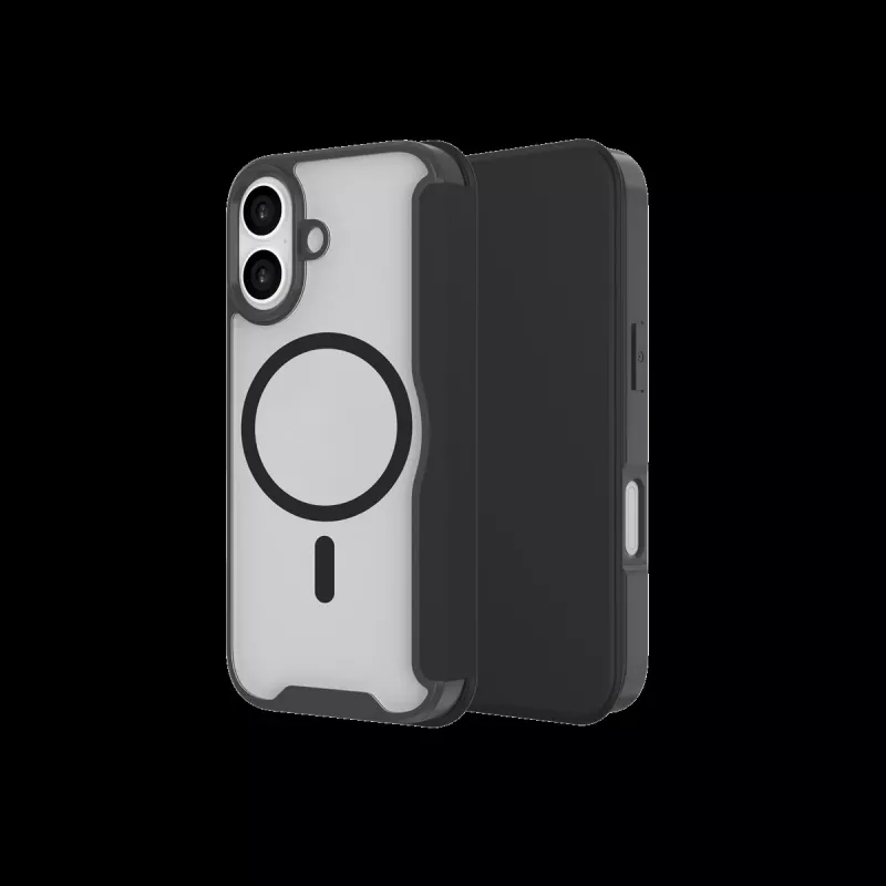 JUST MUST CHAMPION II MAGSAFE FLIP CASE para iPhone 17, Negro