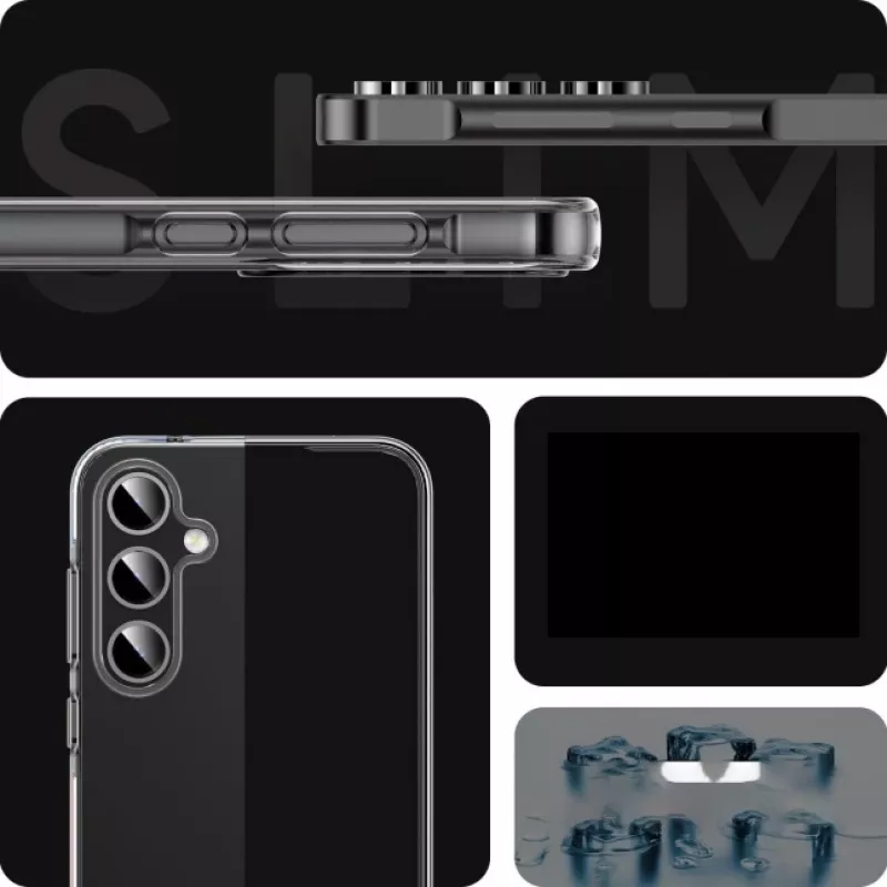 JUST MUST JM Funda TPU antibacteriana para Samsung Galaxy A55 5G - Transparente