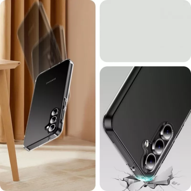 JUST MUST JM Funda trasera transparente de TPU antibacteriana para Samsung Galaxy A35 5G
