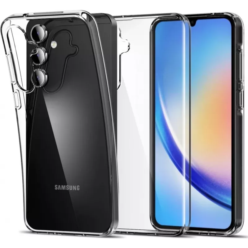 JUST MUST JM Funda trasera transparente de TPU antibacteriana para Samsung Galaxy A35 5G
