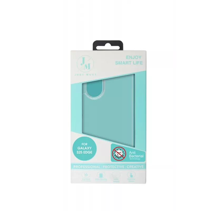 JUST MUST JM ANTI-BACTERIA TPU para Galaxy S25 Edge Transparente