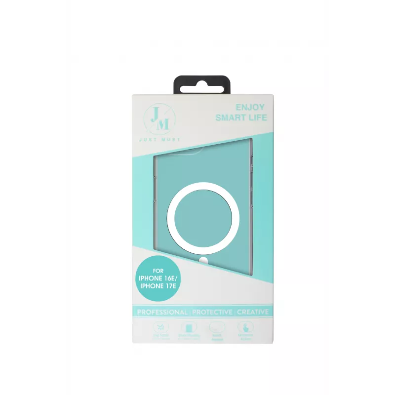 JUST MUST JM Crystal con MagSafe para iPhone 16e/17e transparente