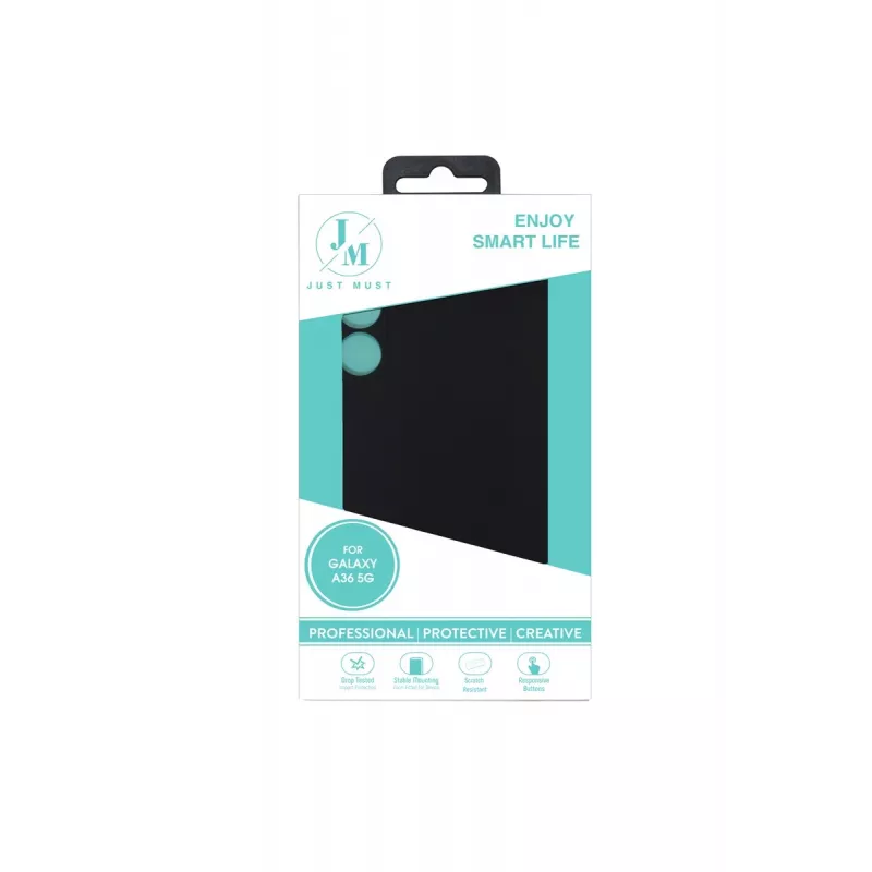 JUST MUST JM REGULAR DEFENSE SILICONE para Galaxy A36, negro