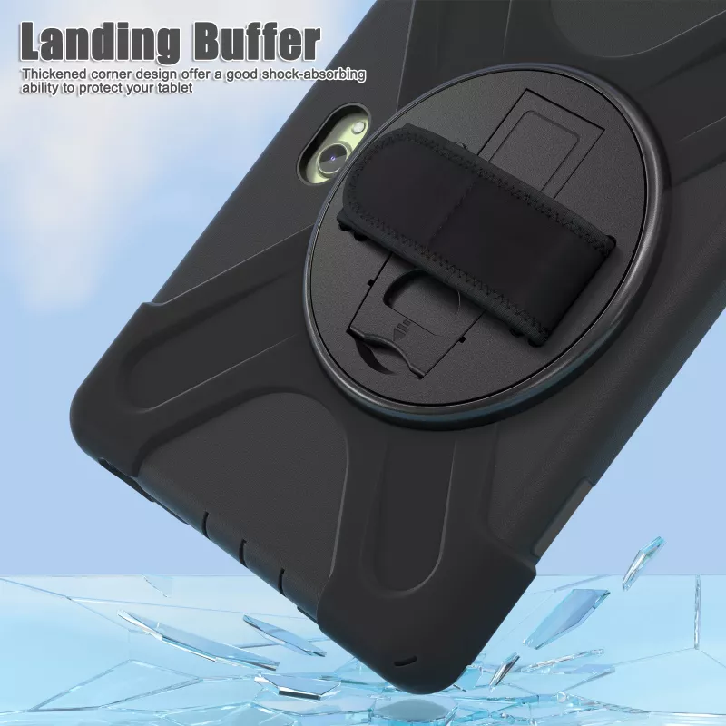 JUST MUST JM Rugged Case Grip para Samsung Galaxy Tab Active Pro/Active4 Pro/Active5 Pro con Correa de Mano Negro