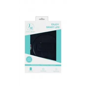 JUST MUST JM Rugged Case Grip para Samsung Galaxy Tab Active Pro/Active4 Pro/Active5 Pro con Correa de Mano Negro