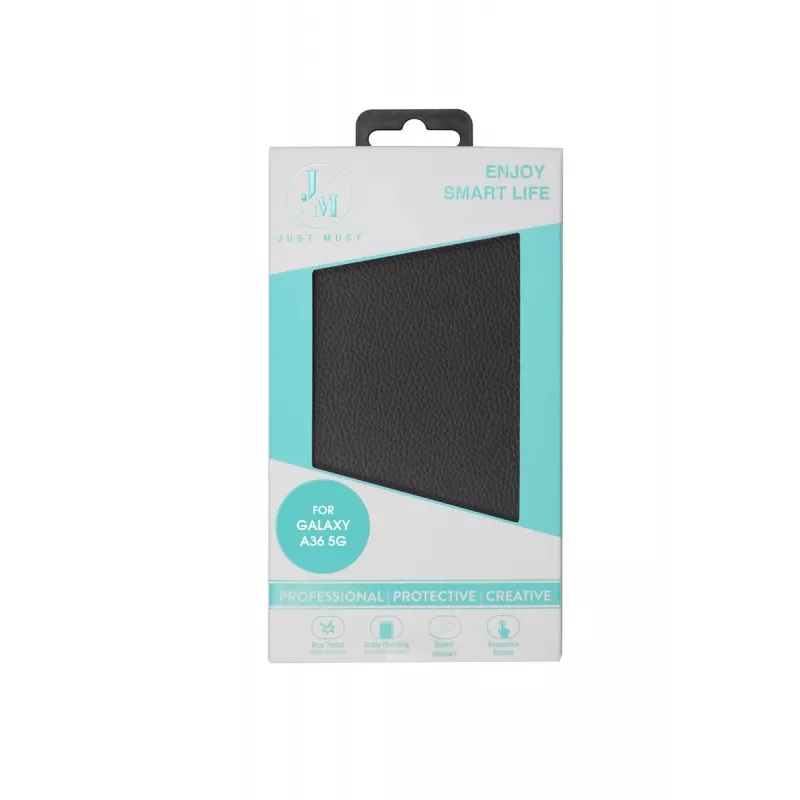 JUST MUST JM STAND FLIP CASE para Galaxy A36, negro