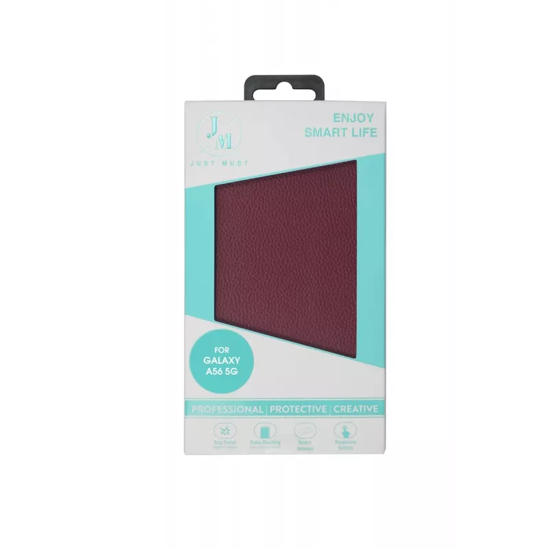 JUST MUST JM STAND FLIP CASE para Galaxy A56, Burdeos
