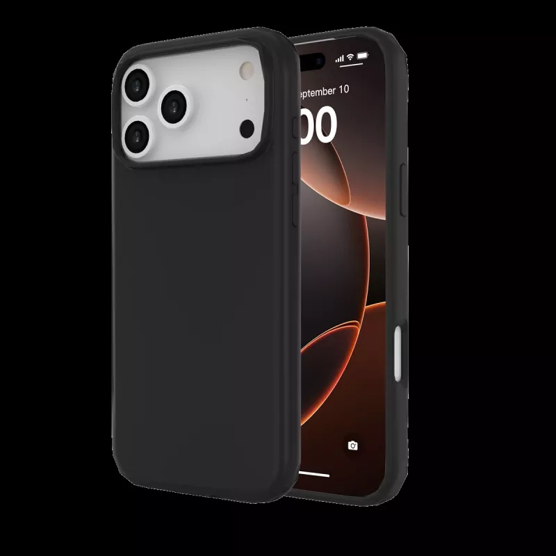 JUST MUST REGULAR DEFENSE SILICONE con MAGSAFE para iPhone 17 Pro Max Negro