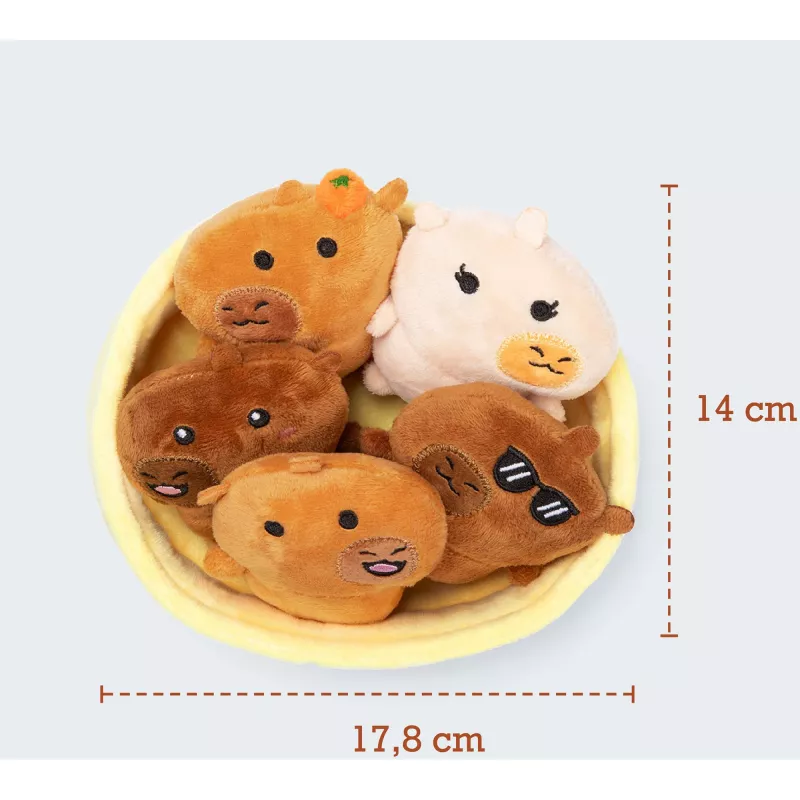 JUST PLAY peluche Emotional Support Capybaras 7 pulgadas marrón/tan