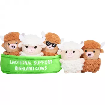 Just Play peluche Emotional Support Highland Cow - marrón, 25 cm