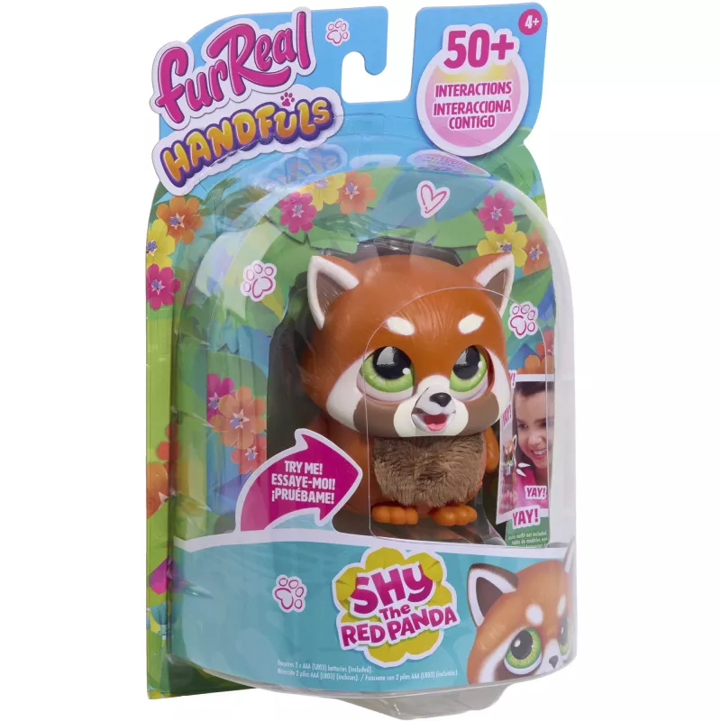 JUST PLAY furReal Handfuls - Panda rojo Peluche interactivo