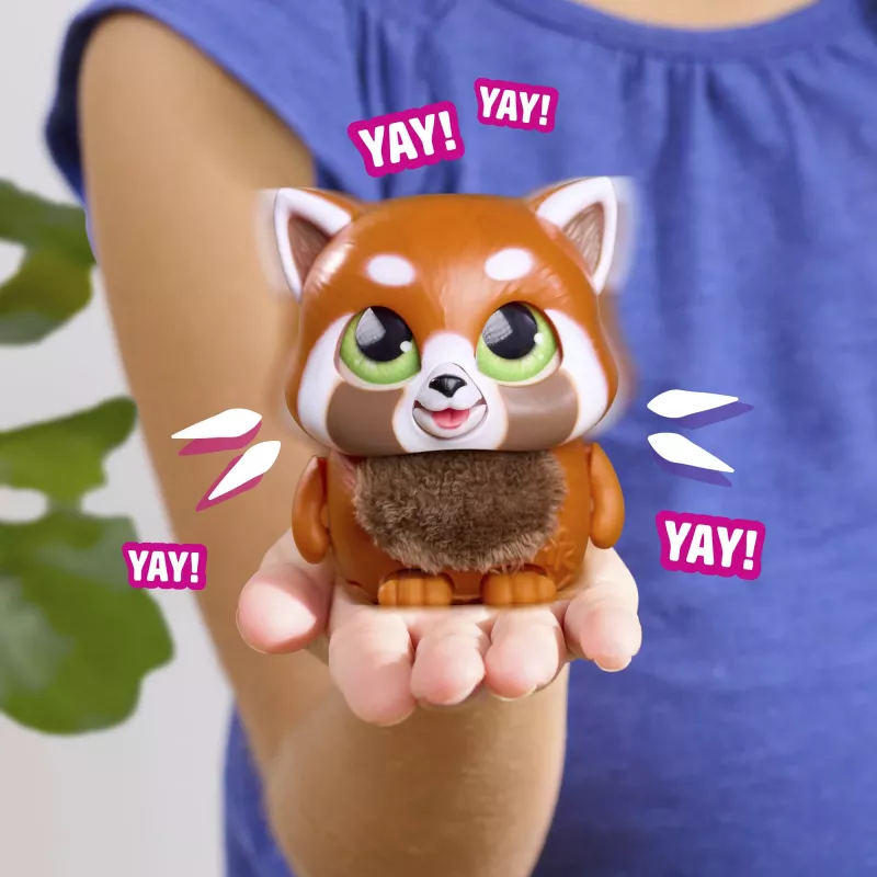 JUST PLAY furReal Handfuls - Panda rojo Peluche interactivo