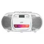 Reproductor de CD portátil JVC RC-E451W con radio FM/AM, entrada AUX, Bass Boost, blanco