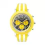 Reloj analógico unisex K&BROS 9427-3-710 43 mm caja de acero inoxidable esfera negra correa de piel