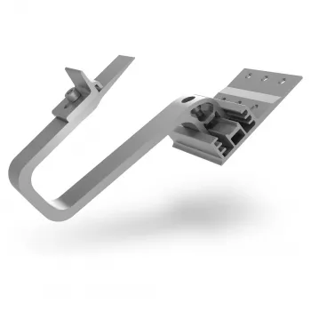 K2 Systems SingleHook 3S Long gancho de tejado 2004222 – ajuste de altura triple, acero inoxidable, 40-55 mm