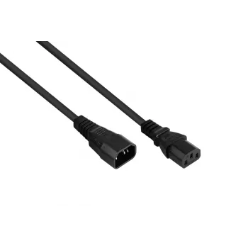 Cable de alimentación Schuko a IEC C13 en ángulo Kabelmeister 3 m, 1,0mm², negro SK0130-S030