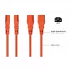 Kabelmeister Cable de alimentación Schuko acodado a C13 0,5 m Naranja