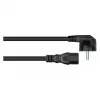 KABELMEISTER Cable de alimentación Schuko en ángulo a IEC C15 0,5 m Negro