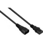 Kabelmeister cable alargador de corriente C14 a C13, 3m, negro, 1,00mm², 10A/250V, H05VV-F, conector macho recto SK1430-S030