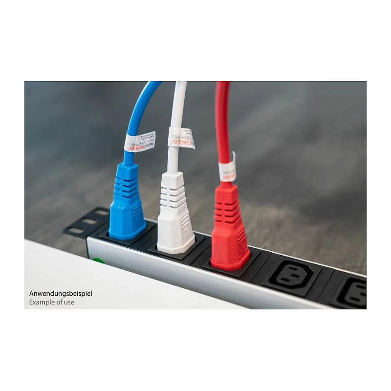 Kabelmeister Cable de extensión C14 a C13, blanco, 0,5 m