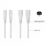 Kabelmeister Cable de extensión C14 a C13, blanco, 0,5 m