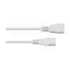 Kabelmeister Cable de extensión C14 a C13, blanco, 0,5 m