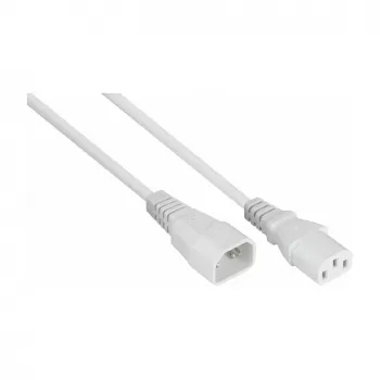 Kabelmeister Cable de extensión C14 a C13, blanco, 0,5 m