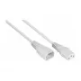Kabelmeister Cable de extensión C14 a C13, blanco, 0,5 m