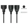 Cable adaptador de red Kabelmeister C14 a toma Schuko 0,15 m negro