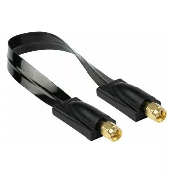 Kabelmeister cable coaxial de paso para ventana de RF conector SMA macho a conector SMA macho, 0,2 m, 50 ohmios, transparente