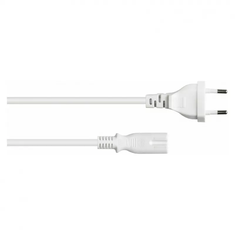 kabelmeister Cable de alimentación euro, enchufe euro Type-C a extremos pelados, 1,5 m, 0,75 mm², blanco