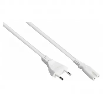 kabelmeister Cable de alimentación euro, enchufe euro Type-C a extremos pelados, 1,5 m, 0,75 mm², blanco