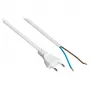 Kabelmeister Cable de alimentación Euro con extremo abierto, 3 m, blanco (H03VVH2-F)