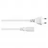 Kabelmeister cable de alimentación Euro con extremo abierto, blanco, 5 m