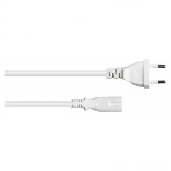 Kabelmeister cable de alimentación Euro con extremo abierto, blanco, 5 m
