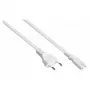 Kabelmeister cable de alimentación Euro con extremo abierto, blanco, 5 m