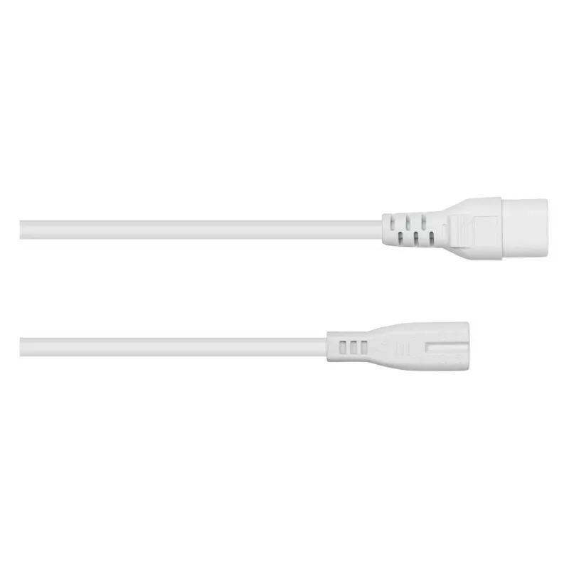 Kabelmeister cable alargador euro, conector macho IEC C8 a conector hembra C7, blanco, 3m