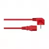 Kabelmeister cable de alimentación, conector macho Schuko (CEE 7/7) acodado 90° a IEC C13, rojo, 5m