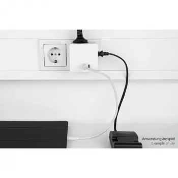 KABELMEISTER Regleta con 3 tomas Schutzkontakt, USB-C 20W PD 3.0 y USB-A 18W, 1,5 m, blanco
