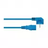 KABELMEISTER Cable de alimentación Schuko a C13 en ángulo 0,5 m azul