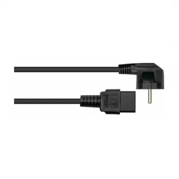 KABELMEISTER Cable de alimentación Schuko a IEC C19 0,5 m negro con codo de 90°